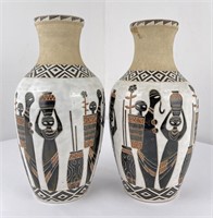 Pair of Dana Dona Vietnam Pottery Vases