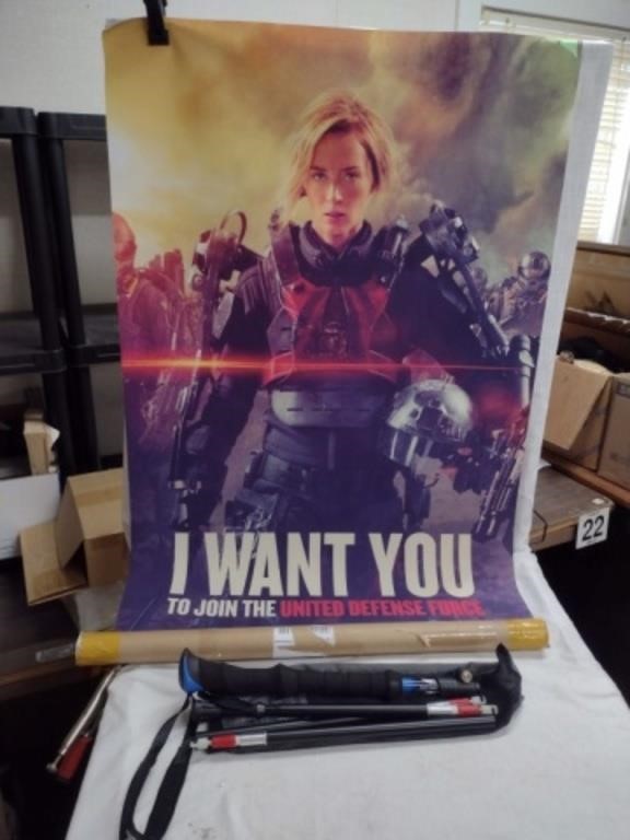 I Want You Poster & Walking Cane
