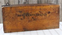 Wooden Dovetail Box w/Slide Latch Lid