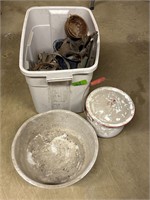 Old irons, Sugar buckets, Ice shoe cleats, Cow