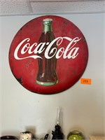 Vintage 1956 Dated 24 inch Coca Cola Button Sign