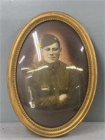 World War I Soldier Photograph Convex Glass