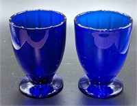 2 Glass Martinsville Addie Cobalt Blue????