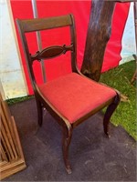 Vintage Side Chair Red Seat