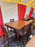 Vintage Dining Room Table with 4 Chairs