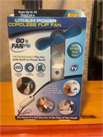 New Go Fan Flip-Lithium powered cordless flip fan