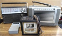 Group of Vintage Radios & Clock