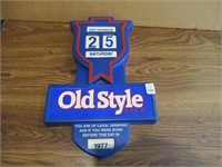 Vintage Old Style Beer Plastic Calendar