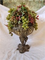 Vintage style vase with faux grapes