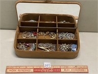 FANTASTIC LOT OF COSTUME JEWELRY WITH CASE