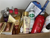 2 box lot of hair care and skin care products and