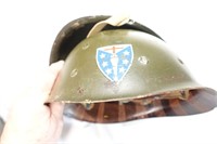 U.S. Army Helmet and Liner w/ Patches.
