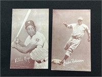 Jackie Robinson & Willie Mays Exhibit Cards