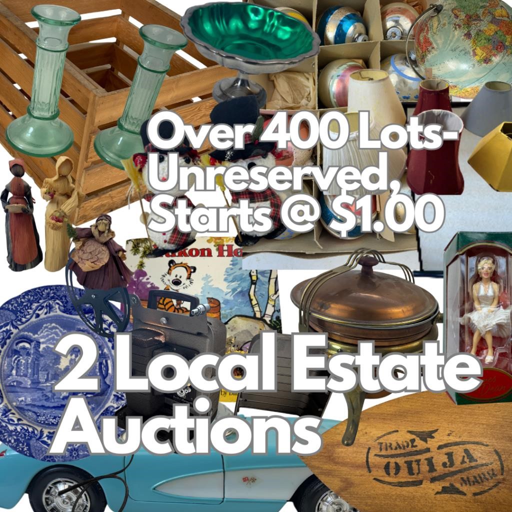 Multi-Estate, 500+ Lots, Hess, Vinyl, Purses, Book, Antiques