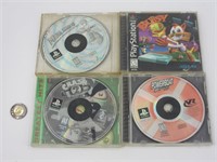 4 jeux de PlayStation 1 dont Crash 2