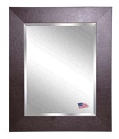 48"x36" Brown Leather Wall Mirror