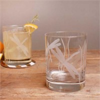 Set Of 4 Rolf Glass Dragonfly 14 Oz. Glass Every