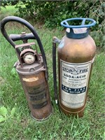 LOT OF 2 COPPER FIRE EXTINGUISHERS