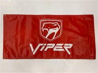 Dodge Viper Red Vinyl Brass Rivet Banner