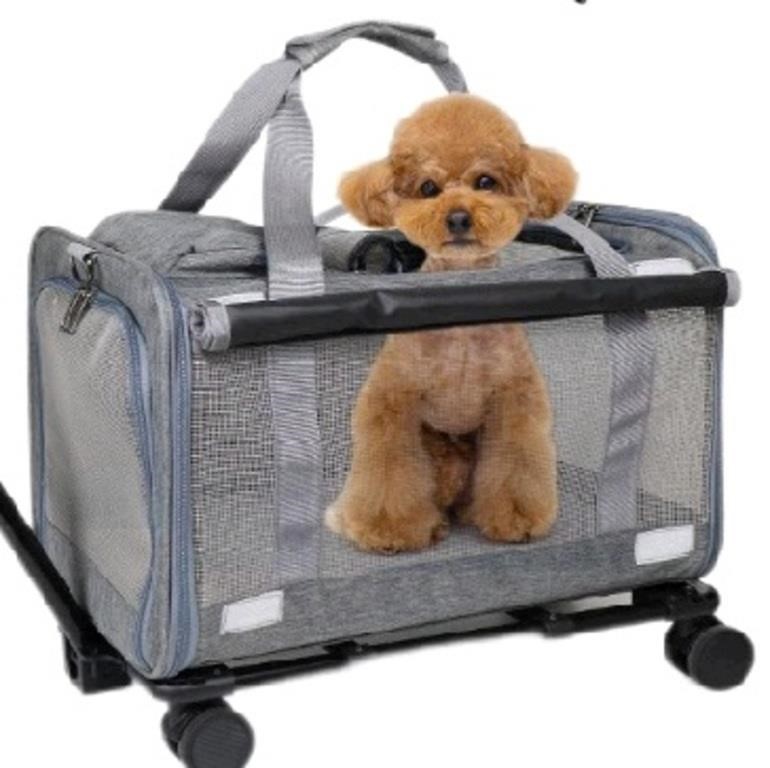 4x Prokei Gray Pet Carrier With Wheels