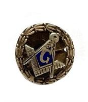 Vintage 10K Gold Masonic Pin