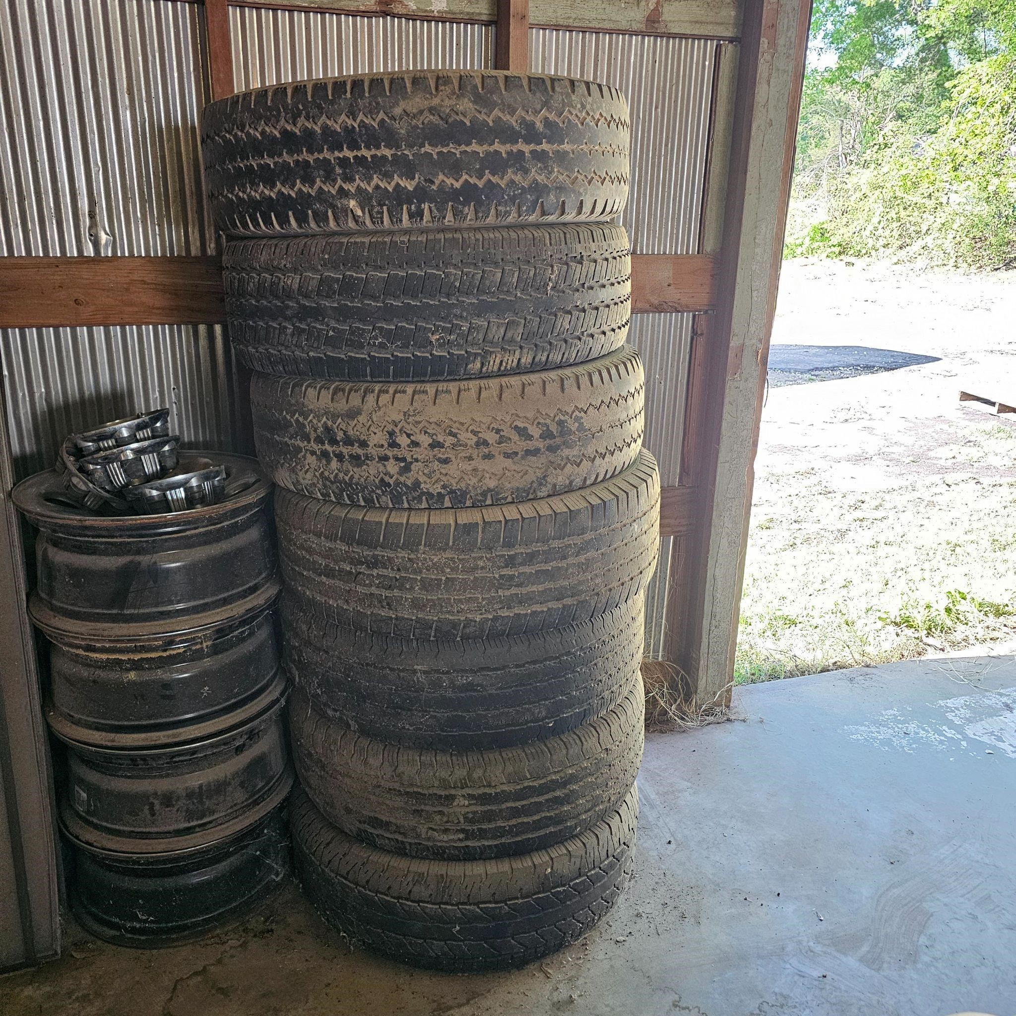 245/75 r17 stack of used tires