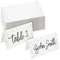 100 Pack Place Cards for Table Setting Blank