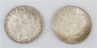 1889 & 1897-O 90% Silver Morgan Dollars.