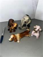 Vintage Japanese Porcelain dogs - bassett hound