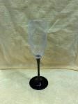 (20) Black Stemmed Champagne Glasses