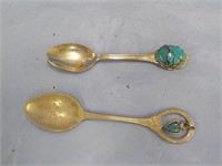 2 mini spoons unmarked