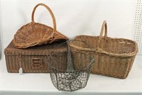 Five Baskets, Wire & Reed