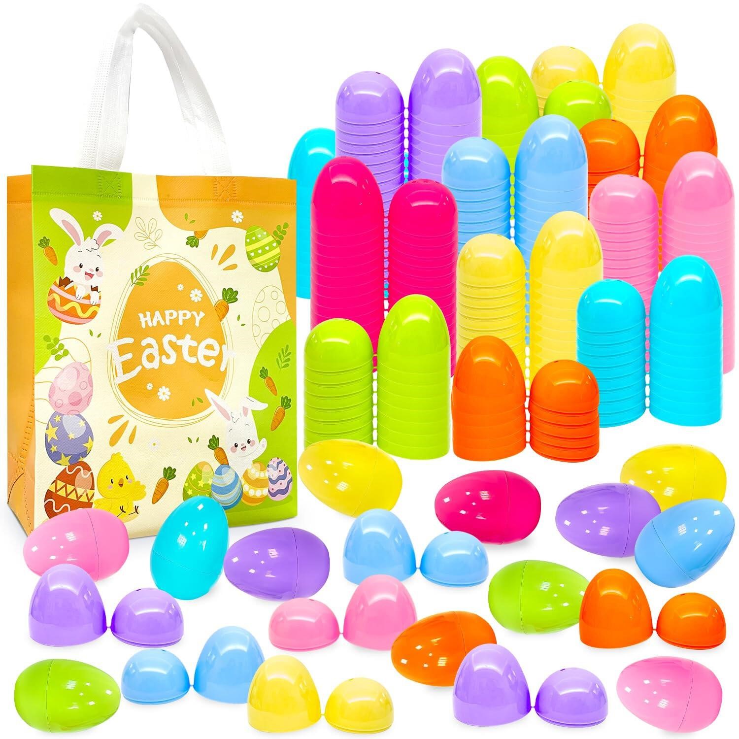 Aviski 144Pcs 3.15inch Colorful Easter Plastic Egg