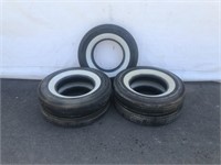 (5) Vintage 4-Ply Whitewall Tires