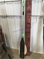 3 assorted oars, aluminum, approx 66" tall
