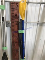 5 assorted oars, plastic, approx 4 ft tall