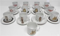 ASSTD SCENIC TEACUPS & SAUCERS-WINTERLING ETC