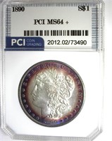 1890 Morgan PCI MS64+ Purple Rim
