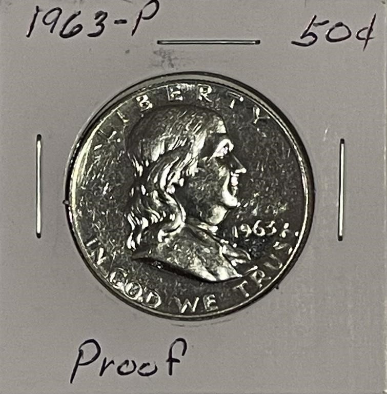 US 1963 PROOF Franklin Half Dollar