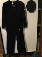 Us Navy Blue Uniform, Top, Pants, Hat Some Damage