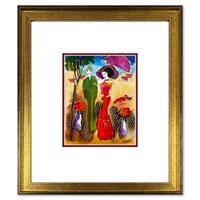 Moshe Leider, Framed Original Mixed Media Watercol