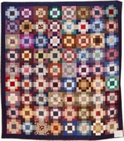 All in a Square, bed quilt, 87" x 78"