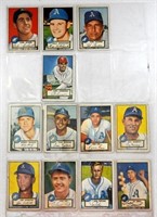 (12) 1952 TOPPS BASEBALL CARDS