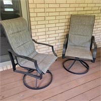 Pair of Patio Swivel Chairs