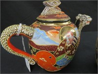 ORIENTAL PORCELAIN SATSUMA TEAPOT