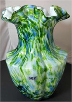 Vasa Murrhina Aventurine Green/Blue 10" Vase