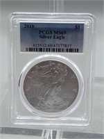2010 PCGS MS69 Silver American Eagle