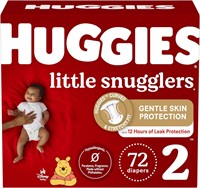 Huggies Size 2 Diapers  Little Snugglers  72 Count