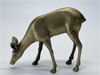 Vintage Brass Deer 5in T x 6in L