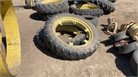 2- 9.5x32 Tires w/ John Deere Rims